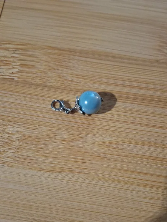 Blue Pearl Dangle For Floating Locket Jewelry