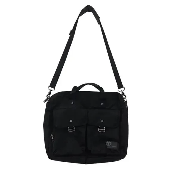 Tumi Tech Essential Gear Travel Briefcase‎ Bag Black Adjustable Strap Business
