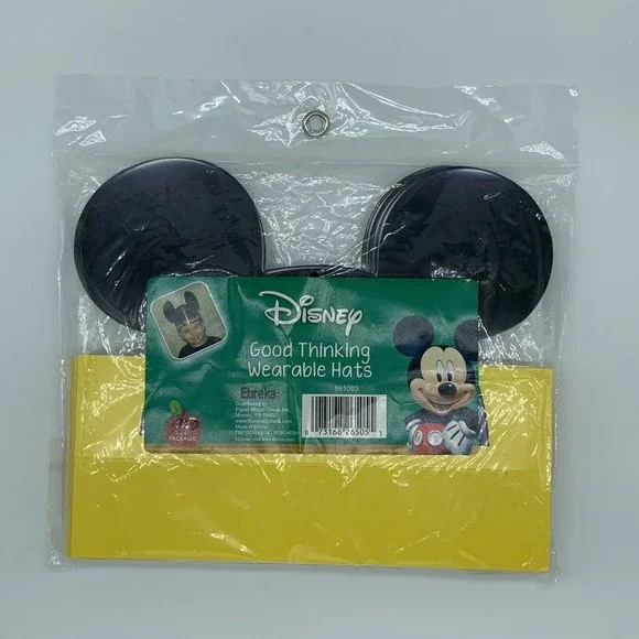 Disney MICKEY MOUSE Party Hats Good Thinking Wearable Hats 26 Ct New Open Pack