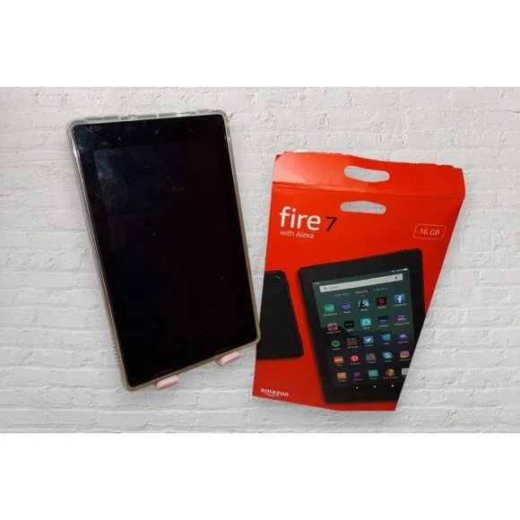 Amazon Fire 7 (9th Gen) -Bundled Case/Screen Protector already on - Black