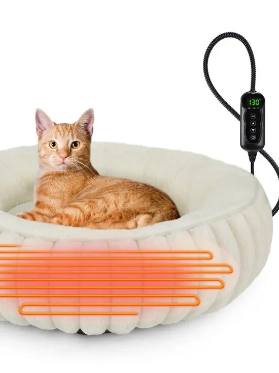 INVENHO Heated Cat Beds for Indoor Cats and Small Dogs, 20