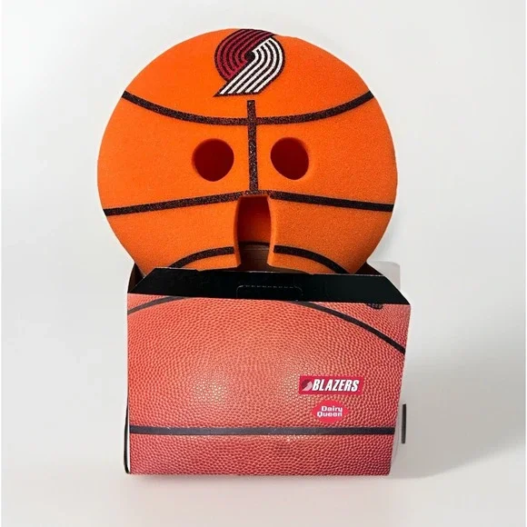 NBA Portland Trail Blazers X DAIRY QUEEN DQ Foam Basketball Head Hat Mask W/BOX