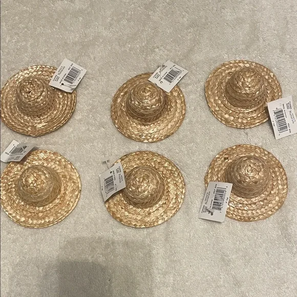 Nicole Naturals Mini Straw Hats for Crafting
