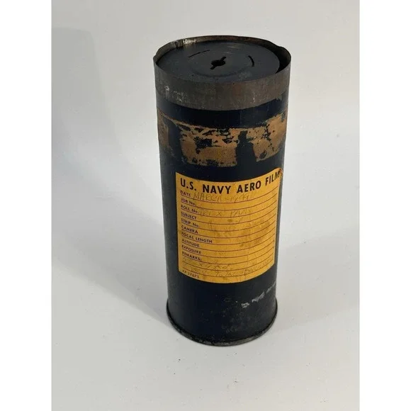 Vintage 1949 US Navy Aero Film W/ Canister March 1949