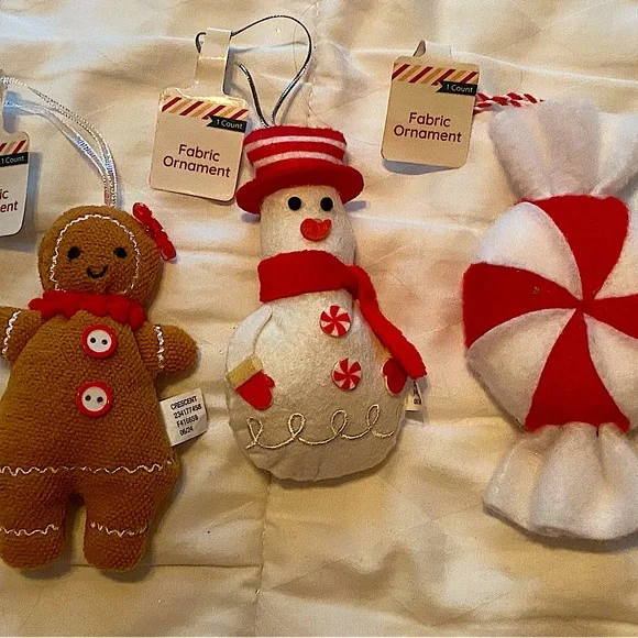 Target Bullseye Playground fabric ornament set.