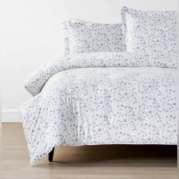 NEW The Company Cotton Ivy White Botanical Rayon Made Bamboo Sateen Comf…