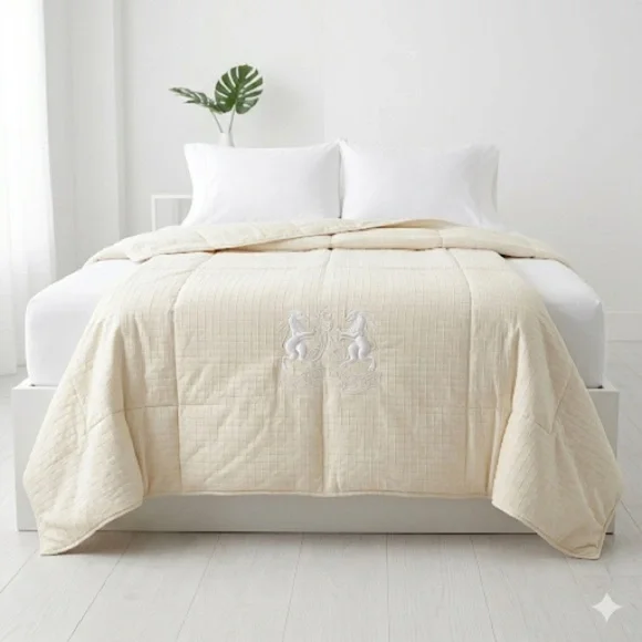 Ralph Lauren Down Comforter Ivory Crest Full Queen