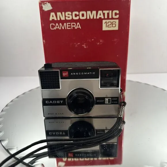Gaf Anscomatic Cadet Camera With Booklet‎ And Box Untested as is Made in N.Y USA