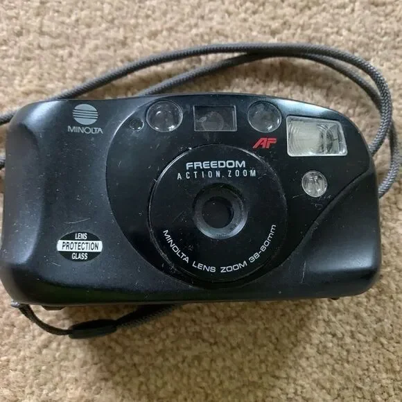 Minolta Freedom Action Zoom 38-80mm Camera For Parts Read Description