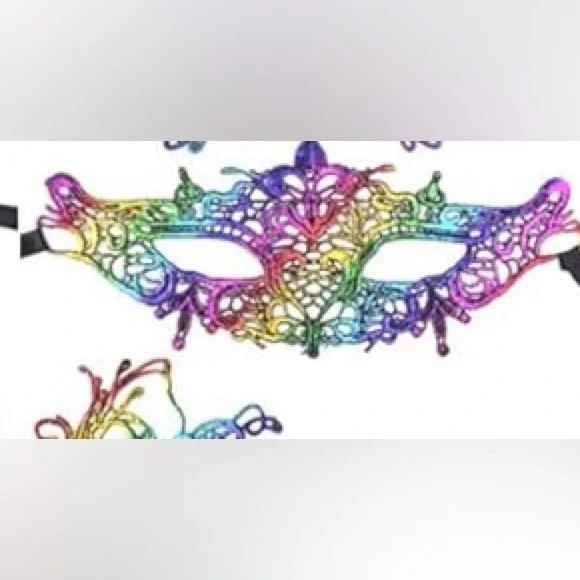 Rainbow 🌈 Lace Masquerade Mask