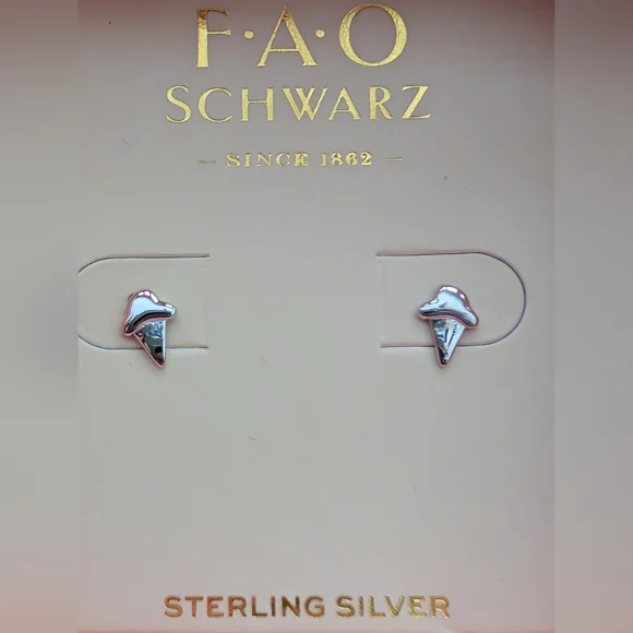 FAO Schwarz Sterling Silver Ice Cream Earring Studs