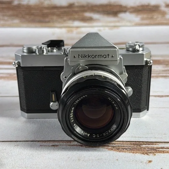 Nikkormat FTn 35mm SLR Film Camera w 50mm Lens Nikon F Mount 1967 Vintage Used
