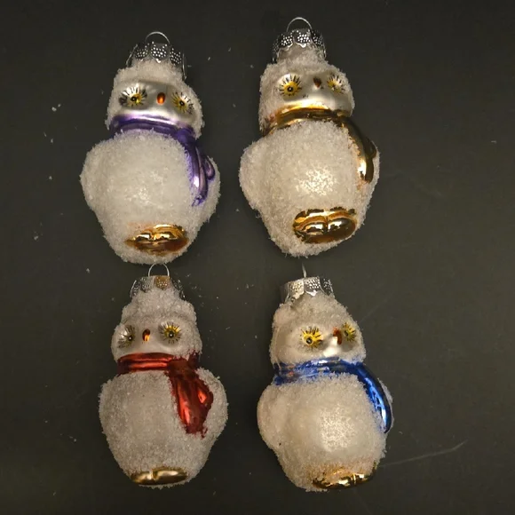 Target Snowy Owl Ornaments Set - Gold, Purple, Blue, Red