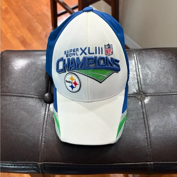 NFL Super Bowl XLIII Champions Cap - Blue and White STEELERS.