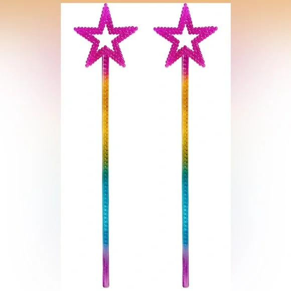 Set of 12 Brand New Colorful Gradient Princess Wands