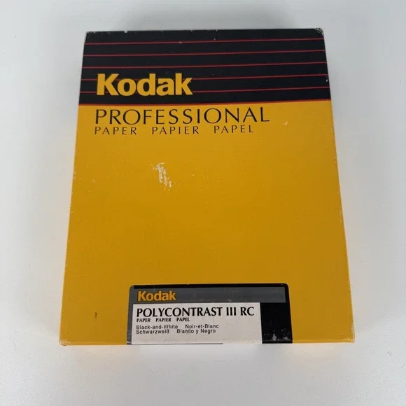 Vintage Kodak Polycontrast III RC F GLOSSY Photo Paper 8x10- 90 Sheets Open Box