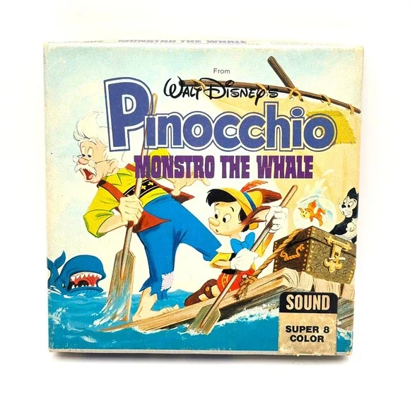 Walt Disney Pinocchio Monstro The Whale Super 8 Color Sound Movie Film No. 002
