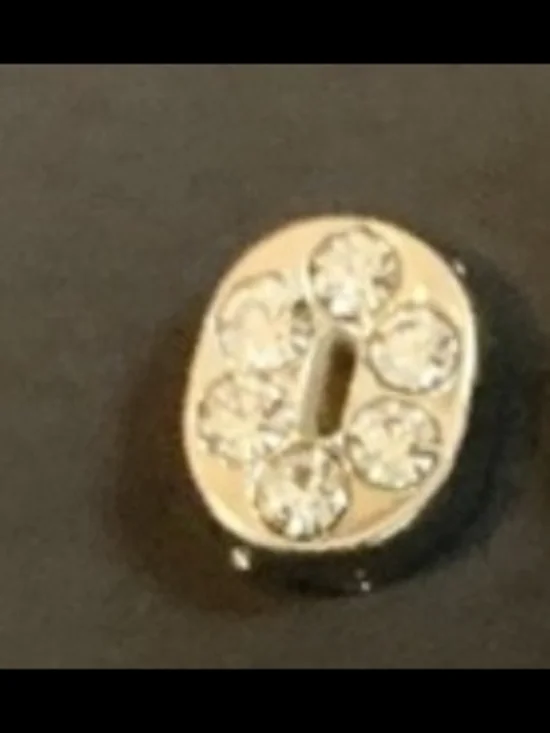 O Initial Crystal Accent Charm For Floating Lockets