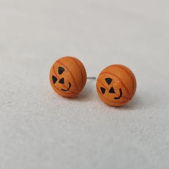 Mini Pumpkin Stud Earrings Halloween Costume Party‎ Novelty Fun