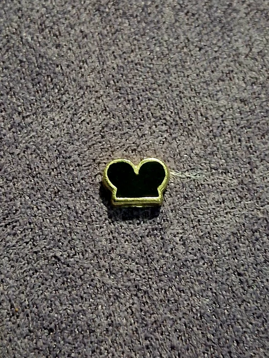 Black and Gold Mickey-style Ears Charm For Floating Lockets