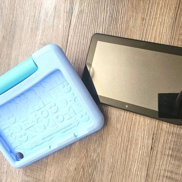 Amazon Tablet With Blue Case
