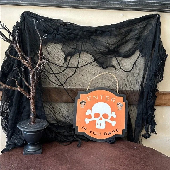 Target Halloween Decor with Black and Orange Accents
