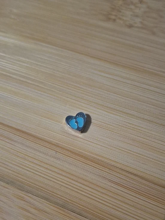 Heart-Shaped Blue Footprint 