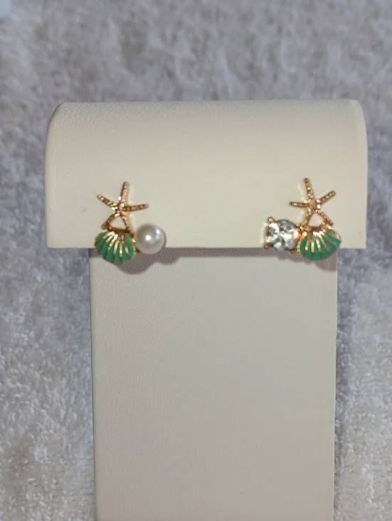 Aqua Seaside Post Stud Earrings