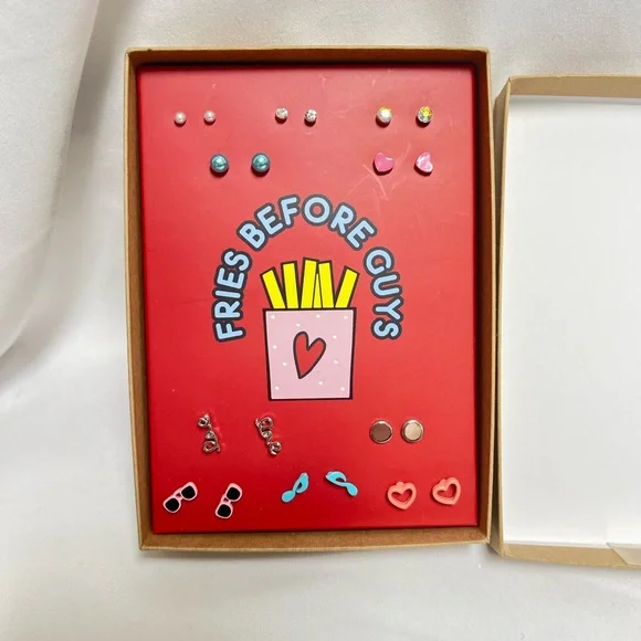 Earring Set, NIB, 10 pair, for the young at heart, gift box,
