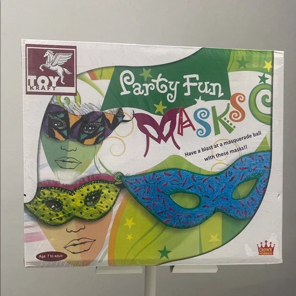 Party Fun Masks - Blue and Green