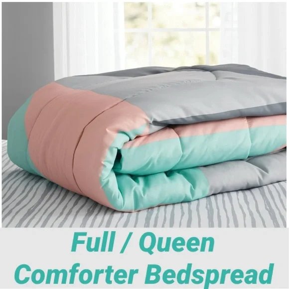 Comforter Bedspread Colorful Geometric Contemporary Retro Pattern Full Queen