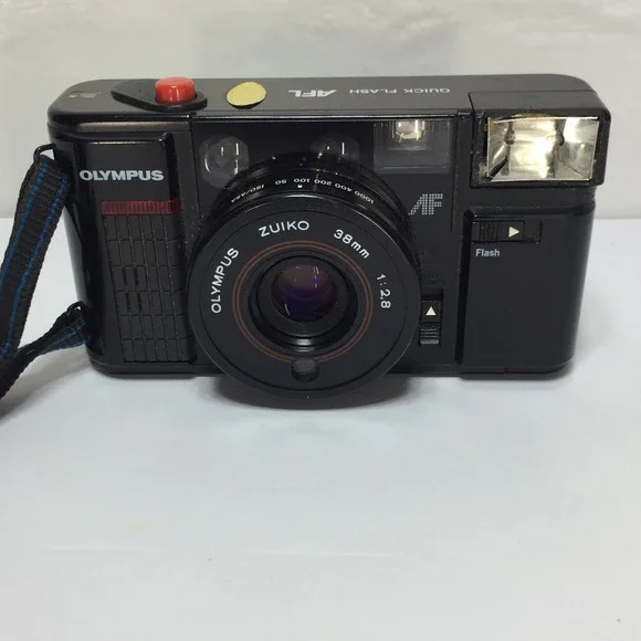 Vintage‎ Olympus Point & Shoot Camera Quick Flash AFL Film Camera Japan Untested