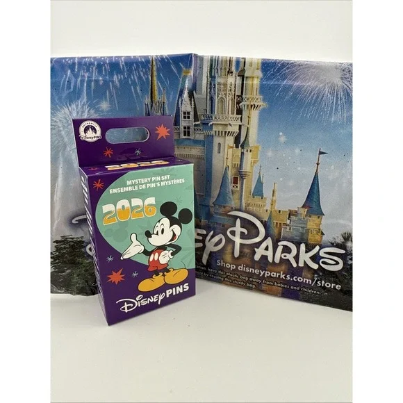 Disney Parks Exclusive 2026 Mystery Box‎ Pin Set Sealed New w/Bag C