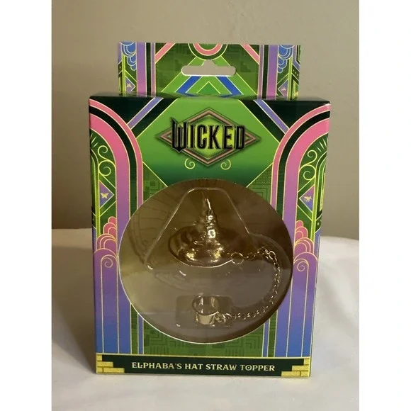 Char Charms Wicked Elphaba' Hat Straw Topper- Brand New