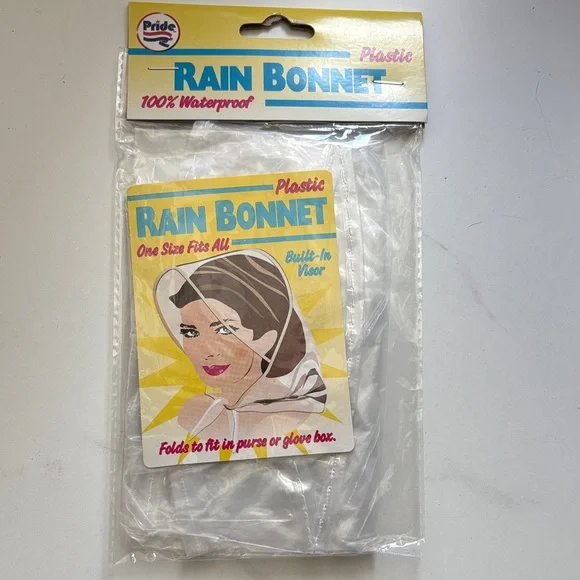 Rain Bonnet - Clear Plastic