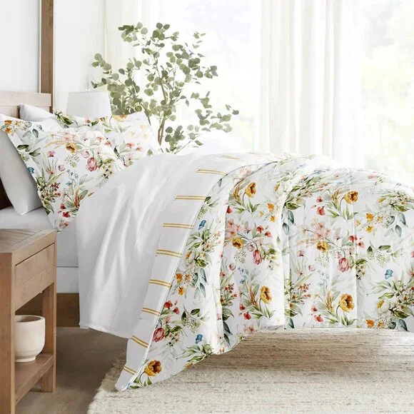 Chintz Floral Reversible Down-Alternative Comforter Set NIP