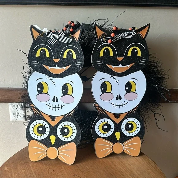 Target vintage cat Halloween wall plaque (2)