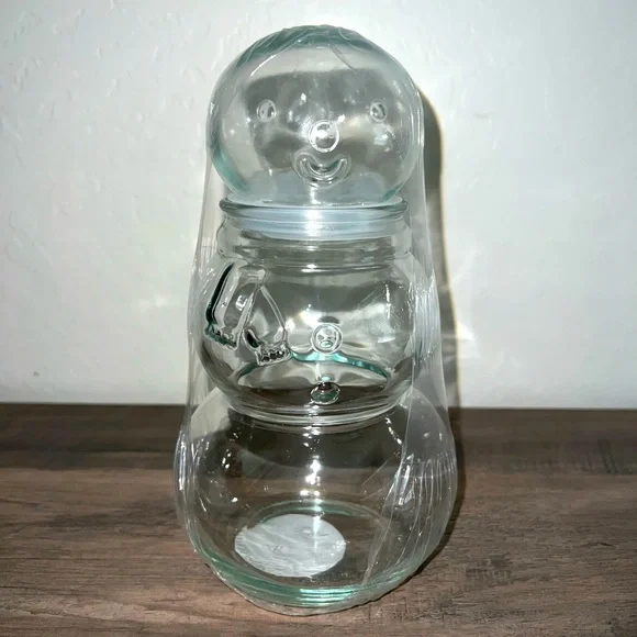 Target Bullseyes Playground Glass Christmas Snowman Jar