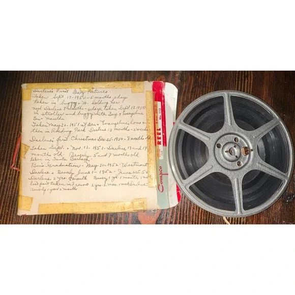 Vintage 8mm HOME MOVIE FILM REEL 200ft Family 1950's Photos Westmont Graduation