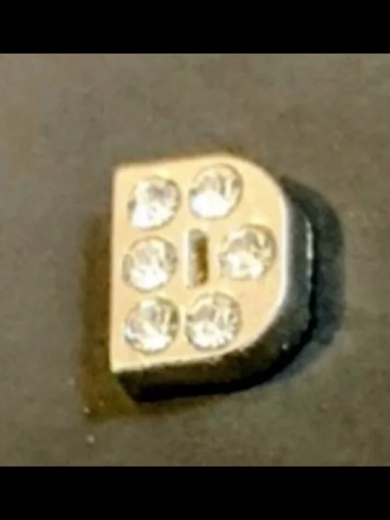 Initial D Crystal Accent Charm For Floating Lockets