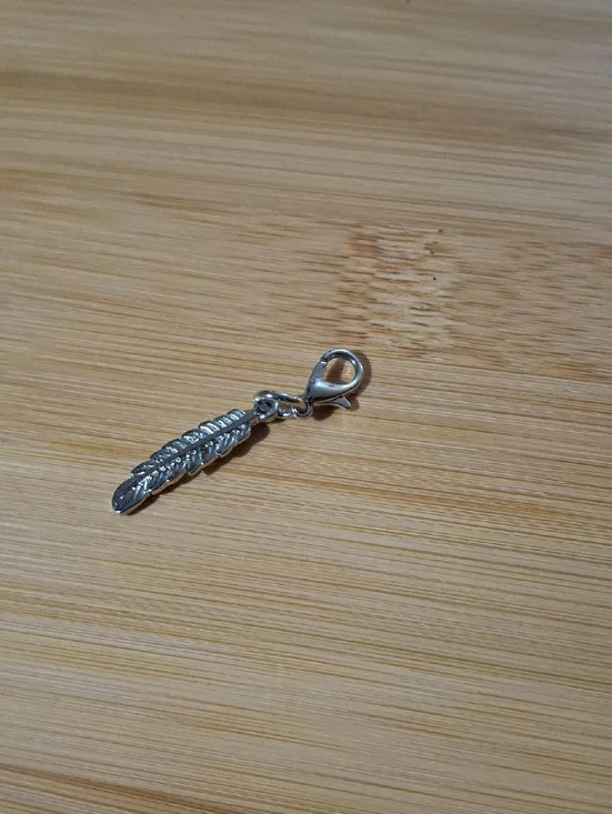Feather Floating Locket Dangle