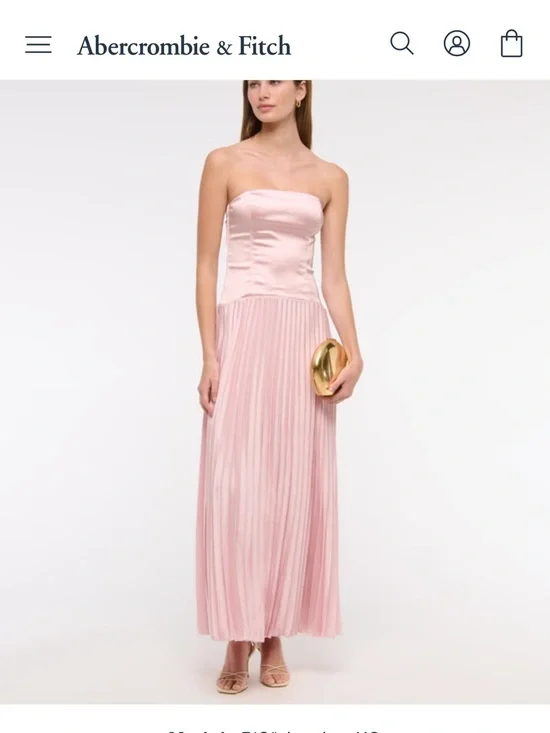 Abercrombie and Fitch light pink Giselle drop waist dress. NWT never worn