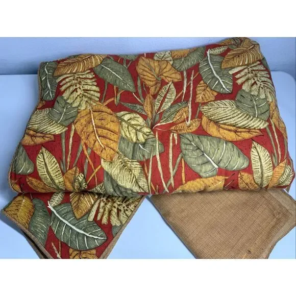 CROSCILL Las Palmas Tropical Leaves Twin Set Comforter Pillow Sham Bedskirt Note