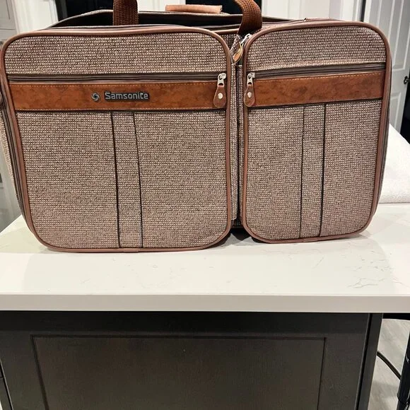 SAMSONITE Silhouette Vintage Large Carry-on Travel Bag , Brown tweed