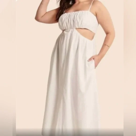 Abercrombie & Fitch White Maxi Dress