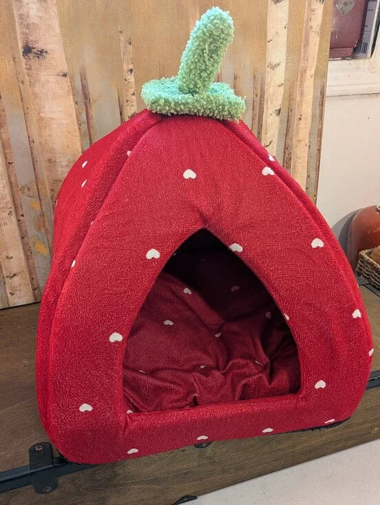 Cat Bed Strawberry Removable Pad