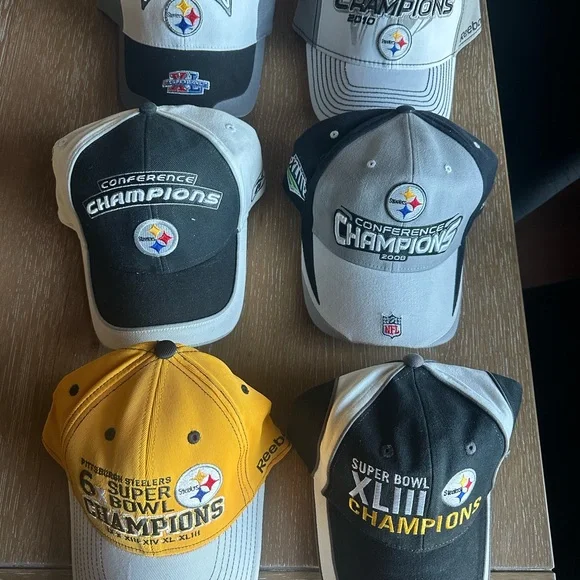 Vintage * Pittsburgh Steelers NFL Conference Champions Cap lot