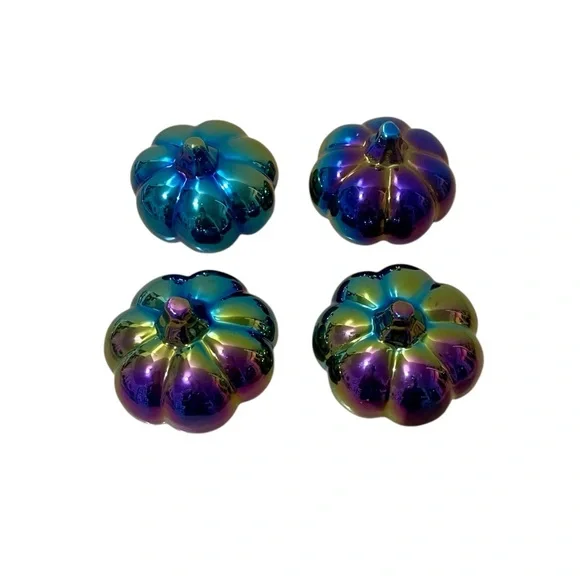 Target Ceramic Iridescent Mini Pumpkins Decor - Set of 4