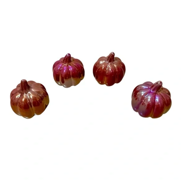 Target Ceramic Iridescent Mini Pumpkins Decor - Set of 4