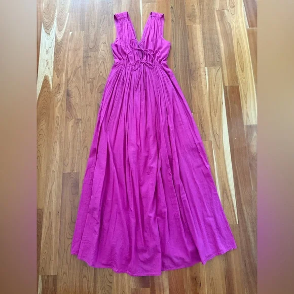 Abercrombie and Fitch pink maxi dress. Size S